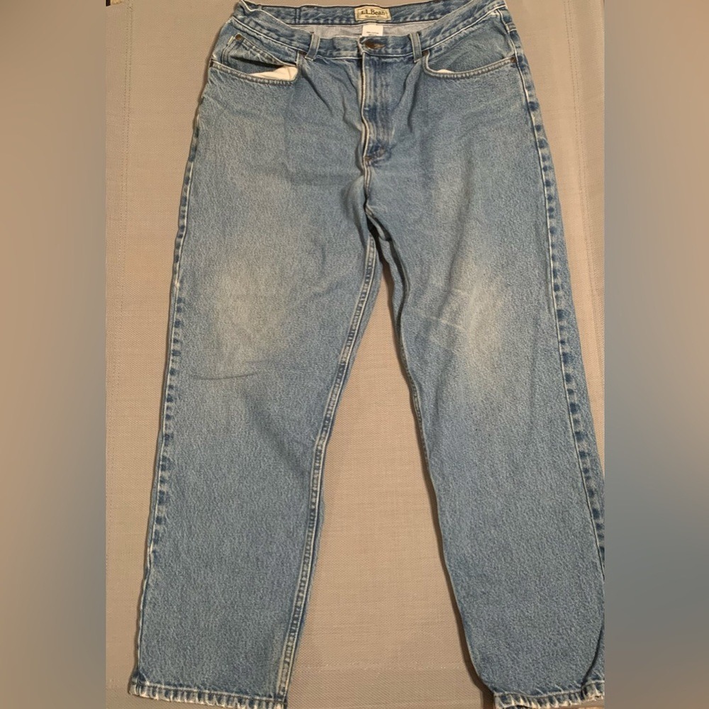 Vintage 90S Mens 36x30 L.L. Bean Blue Relaxed Jeans